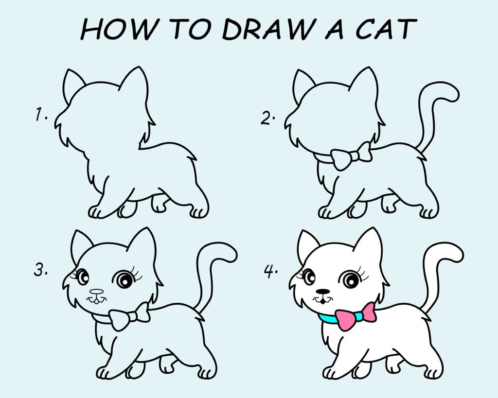 how to draw a cat guide